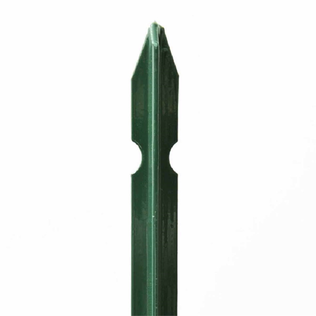 PALO METALLICO T PLASTIFICATO - H CM 225 - MM 35X40 - COLORE VERDE